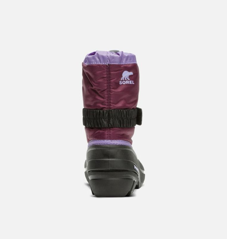 Kids Snow Boots Purple/Black - Sorel Childrens Flurry™ - 096537-TAS